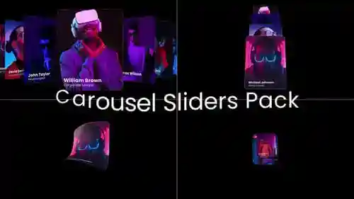 轮播幻灯片动画包轮播幻灯片和4k AE视频