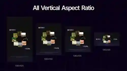 垂直旋转木马和应用程序app宣传AE视频