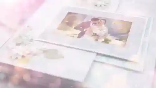 梦幻唯美剪贴簿相册结婚照片photobook和bride AE视频