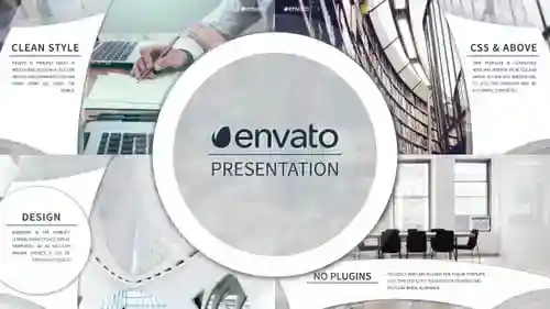 通用公司演示白色包装AE视频