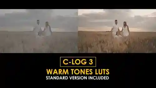 电影暖色调C-Log3视频颜色分级lut复古lut达芬奇模板