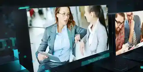 LED显示屏和赛博朋克AE视频