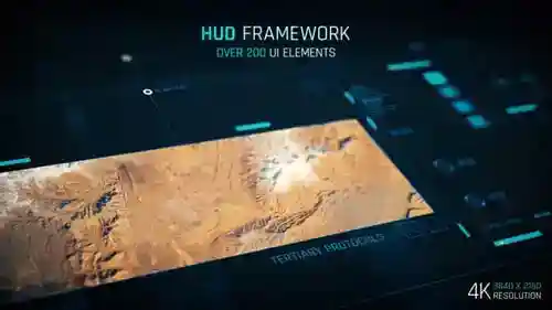 HUD框架,视频显示英尺。hud和cia AE视频