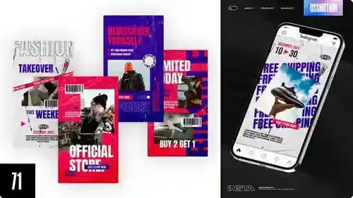 华丽的时尚故事,视频展示英尺。广告和广告AE视频