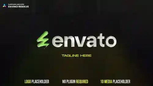 动态网格幻灯片演示与现代徽标显示,片头英尺幻灯片和照片网格达芬奇模板