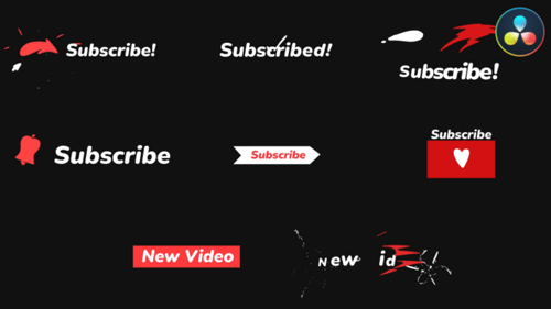 Youtube等的youtube订阅者与达芬奇解决达芬奇模板兼容。