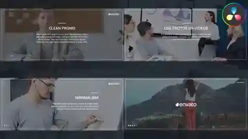 达芬奇解决的清洁促销,片头动画ft。公司和演示与达芬奇解决达芬奇模板兼容