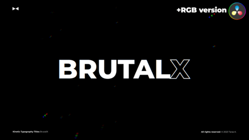 动力学标题-BrutalX DR,标题英尺。大标题和创意达芬奇模板