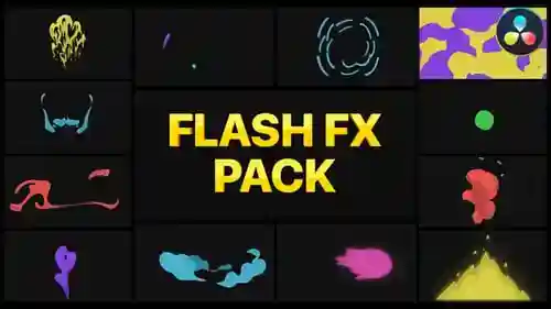 Flash FX Pack 10 | DaVinci Resolve,Elements ft.flash效果和2D效果与DaVinci Resolve达芬奇模板兼容