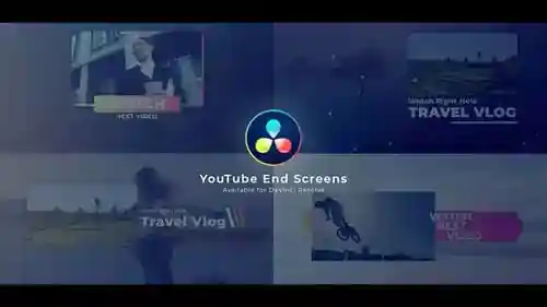 YouTube结束屏幕和呼吁行动与达芬奇解决达芬奇模板兼容