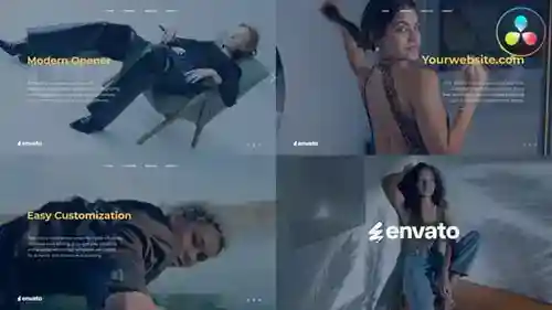 现代片头达芬奇解决的清洁促销,片头英尺现代和促销与达芬奇解决达芬奇模板兼容