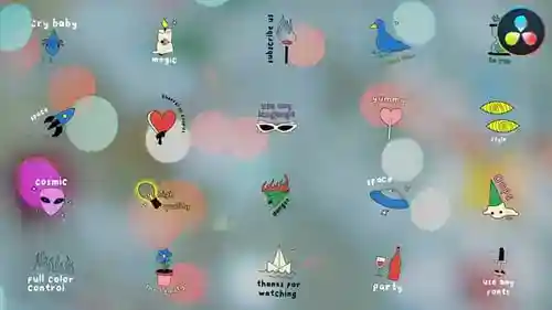 手绘涂鸦艺术创作艺术创作风格动态标题达芬奇模板,适用于视频短片和社交媒体创意文字动画