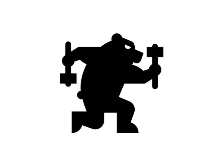 一套可爱狗熊元素logo设计作品[25P]