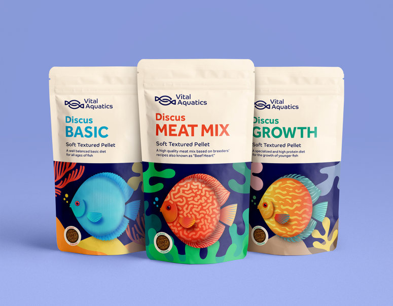 [包装设计]Vital Aquatics鱼食品包装(共7张图)