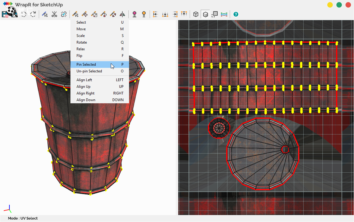 SketchUp UV 贴图编辑器Wrap-R 2018.4 for Sketchup 2019 WIN破解版免费下载