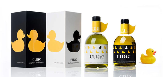 [包装设计]小黄鸭版CUAC AOVE橄榄油包装设计(共13张图)