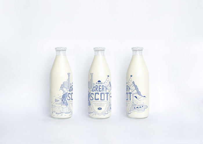 [包装设计]Albion牛奶包装(共7张图)