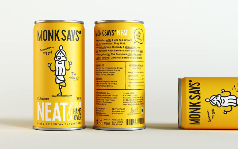 [包装设计]Monk Says饮料包装设计(共10张图)