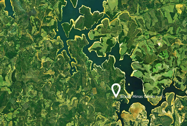 卫星地图风格创意咖啡豆包装设计