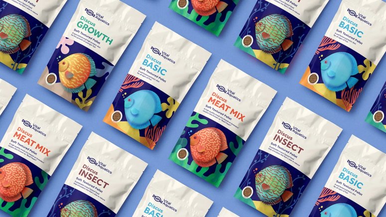 [包装设计]Vital Aquatics鱼食品包装(共7张图)