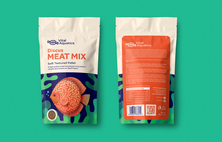 [包装设计]Vital Aquatics鱼食品包装(共7张图)