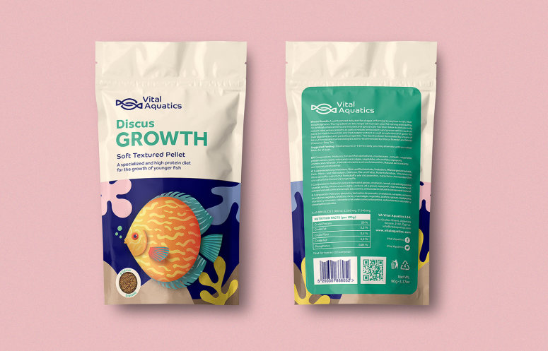 [包装设计]Vital Aquatics鱼食品包装(共7张图)