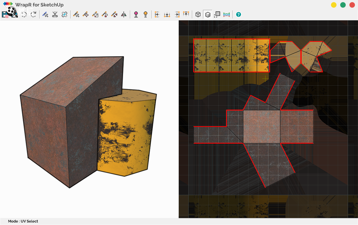 SketchUp UV 贴图编辑器Wrap-R 2018.4 for Sketchup 2019 WIN破解版免费下载