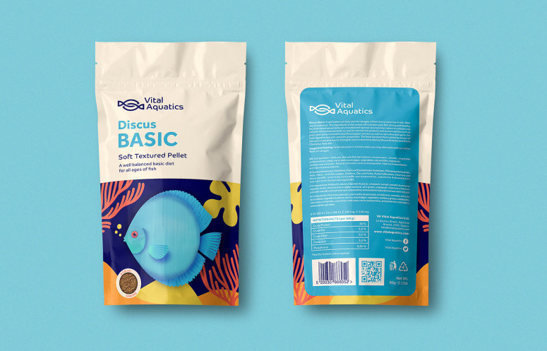 [包装设计]Vital Aquatics鱼食品包装(共7张图)