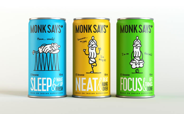 [包装设计]Monk Says饮料包装设计(共10张图)