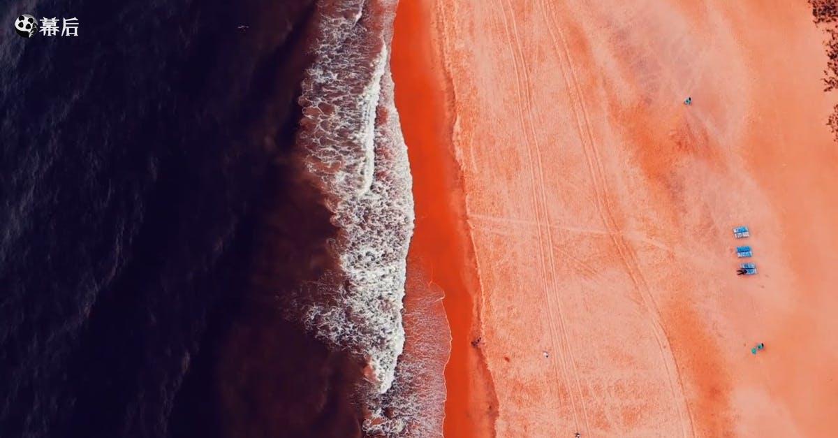 1234161|有航拍红色的沙滩和黑暗标清CC0视频素材插图