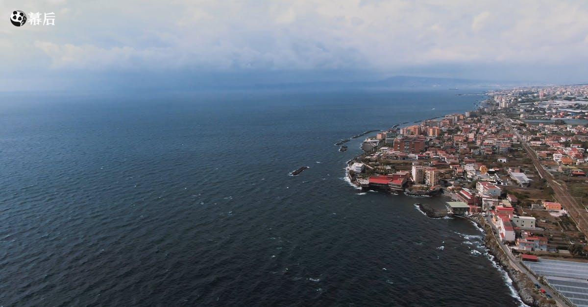 2257009|航拍海岸线港口的城市景观4KCC0视频素材插图