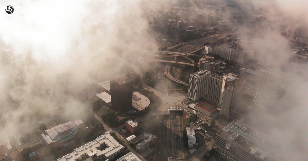 2818564|薄雾下的城市 空气污染 航拍4KCC0视频素材插图