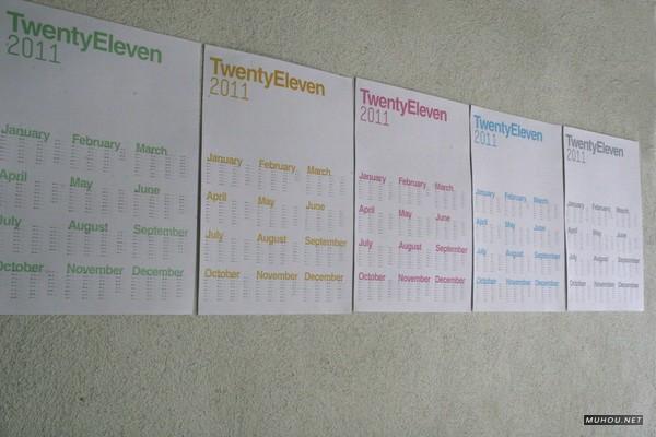 怀念2011国外各种产品载体上的简洁创意挂历日历设计欣赏-A-2