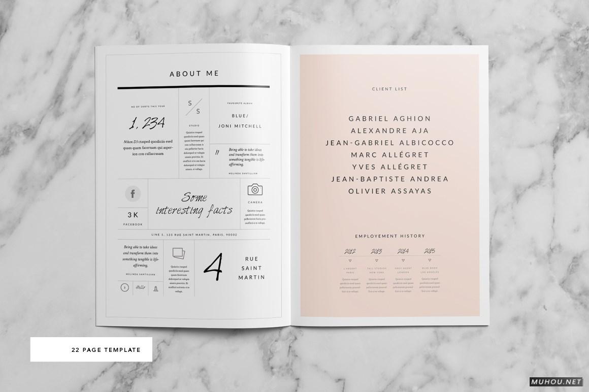 极简主义橘粉色女性风格画册设计 [36] A