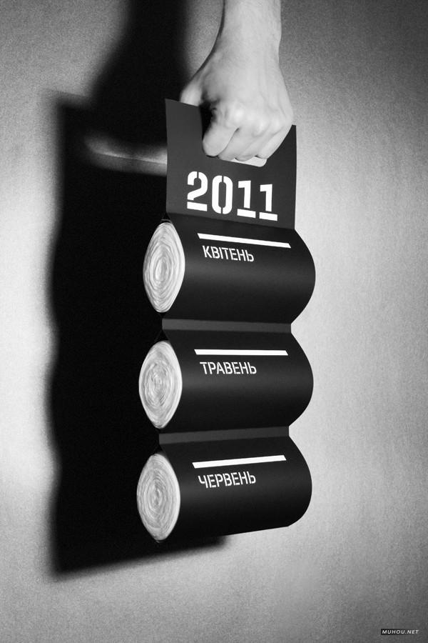 怀念2011国外各种产品载体上的简洁创意挂历日历设计欣赏-A-2