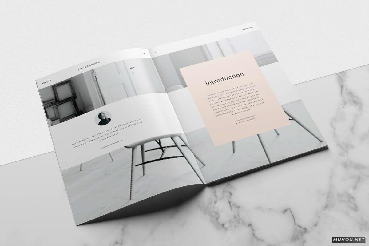 极简主义橘粉色女性风格画册设计 [36] A