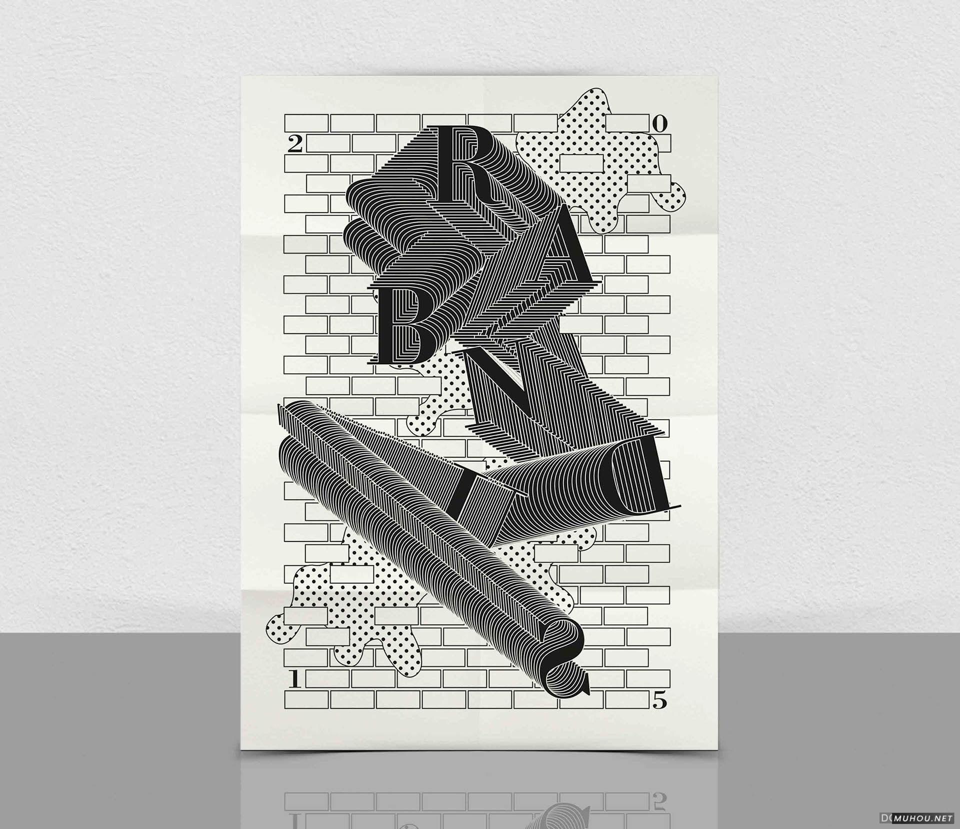 意大利Brando Corradini抽象艺术类书籍画册与海报设计 [34P]