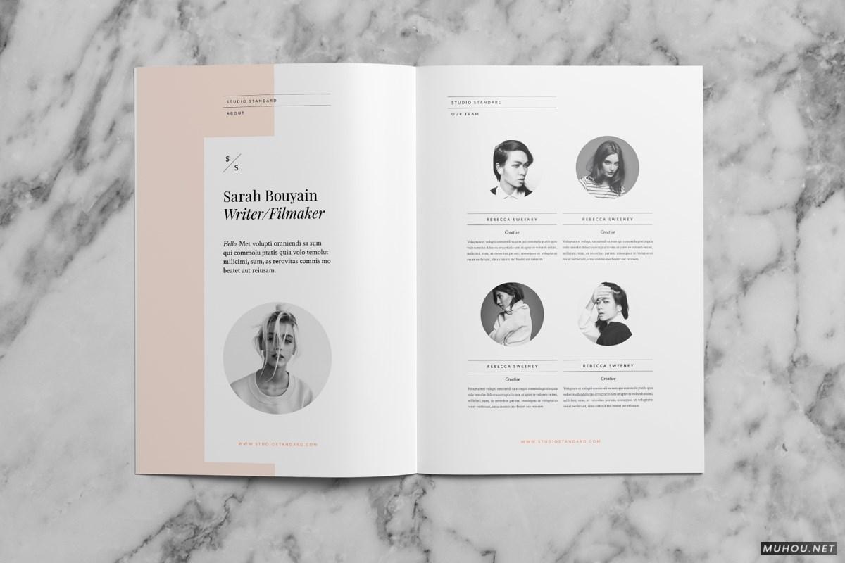 极简主义橘粉色女性风格画册设计 [36] A