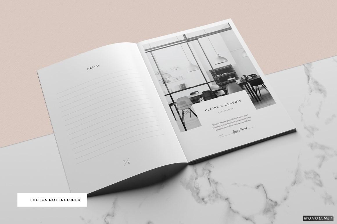 极简主义橘粉色女性风格画册设计 [36] A