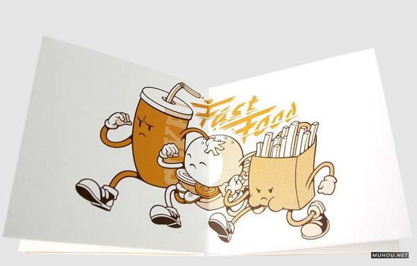 酷食品橙色画册设计 [10P]