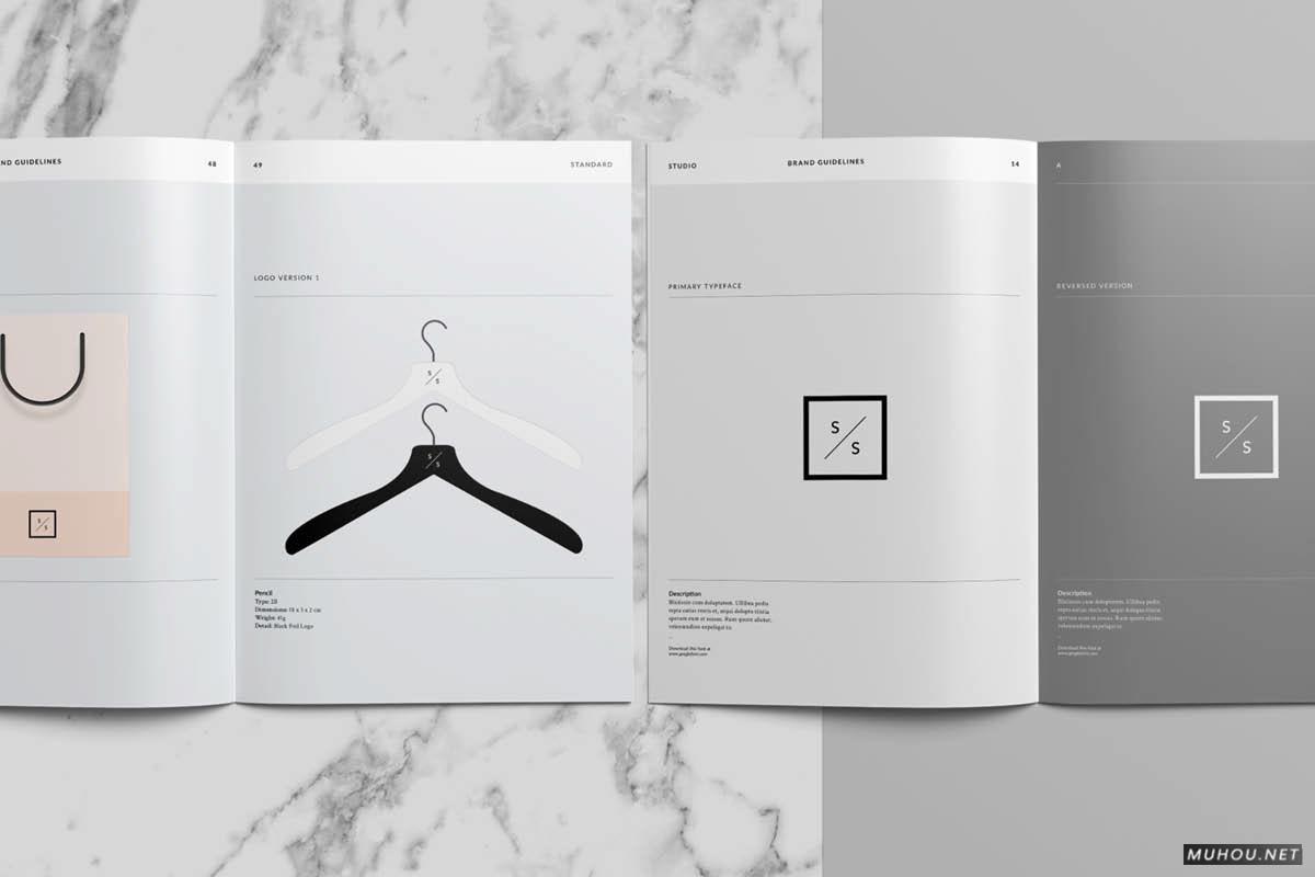 极简主义橘粉色女性风格画册设计 [36] A