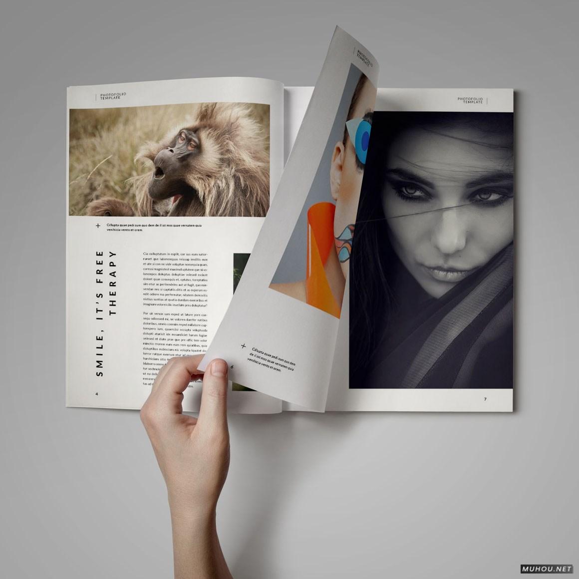 极简主义橘粉色女性风格画册设计 [36] A