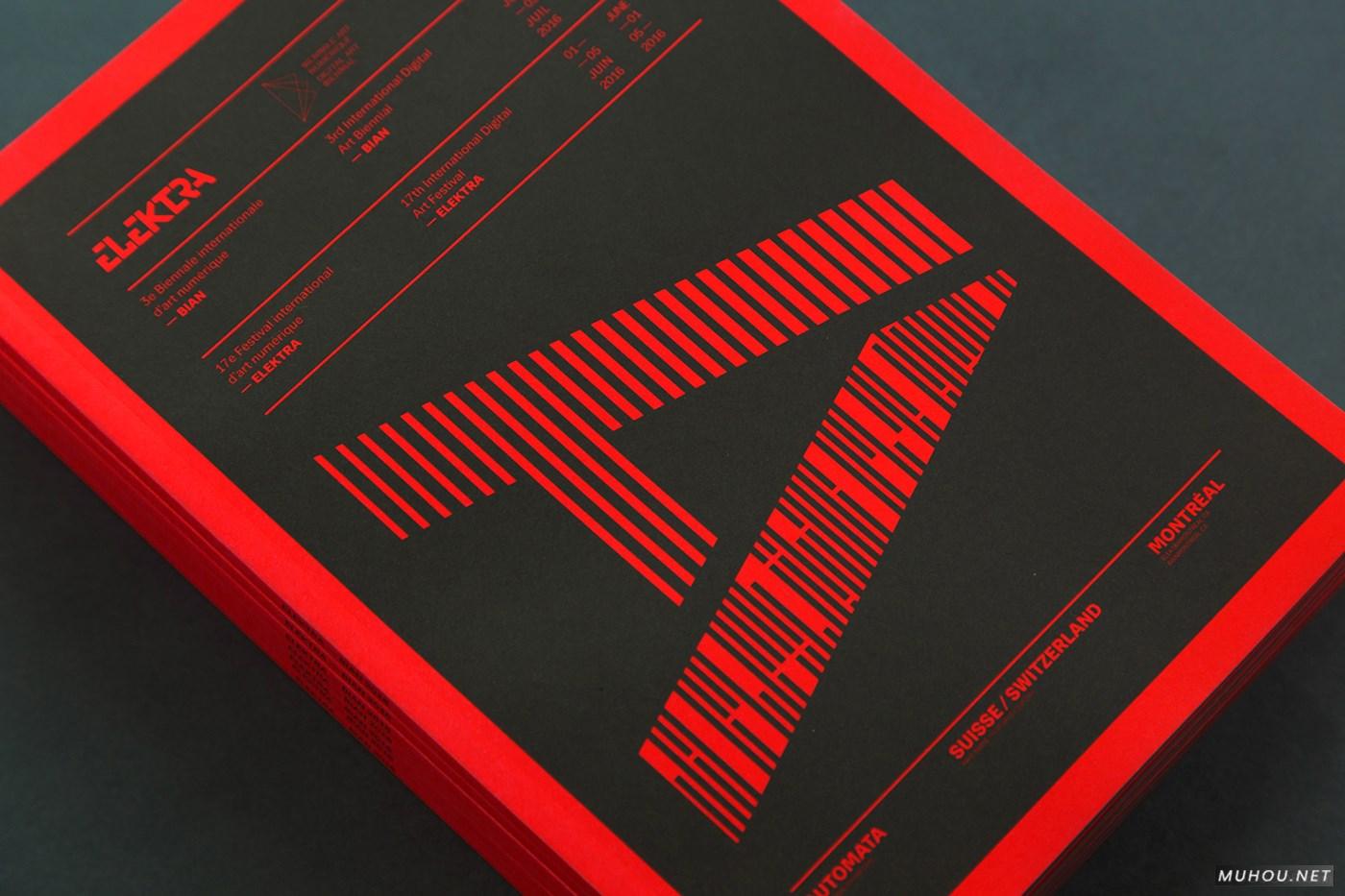 第三届国际数字艺术双年展宣传黑红画册海报设计 [26P]
