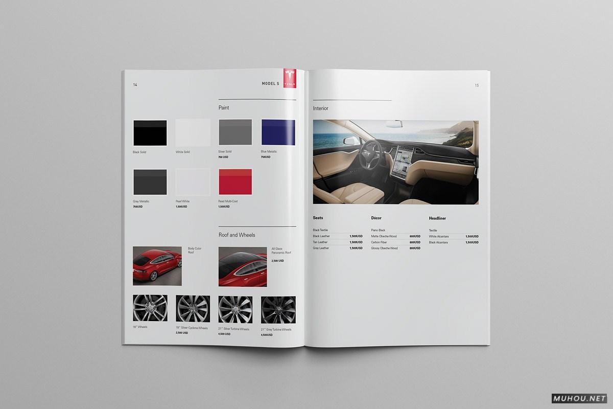 TESLA特斯拉汽车模型概念信息画册设计-Serge Mistyukevych [21P]