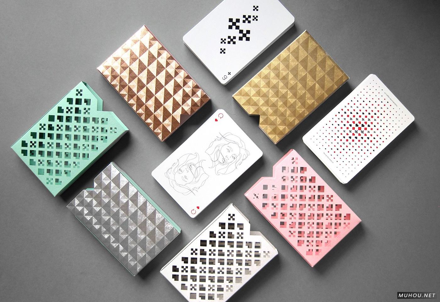 网格镂空印刷工艺海报书籍促销款邀请函扑克牌设计 [43P]