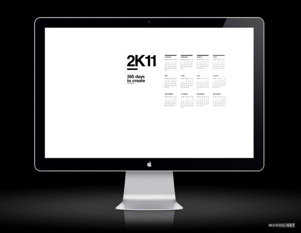 怀念2011国外各种产品载体上的简洁创意挂历日历设计欣赏-A-2