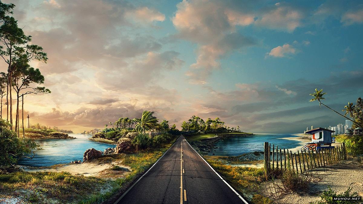 ESPN一条路的20个风景合成 [23P]