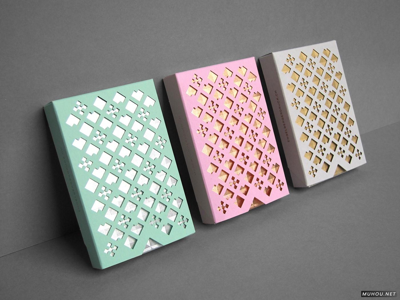 网格镂空印刷工艺海报书籍促销款邀请函扑克牌设计 [43P]