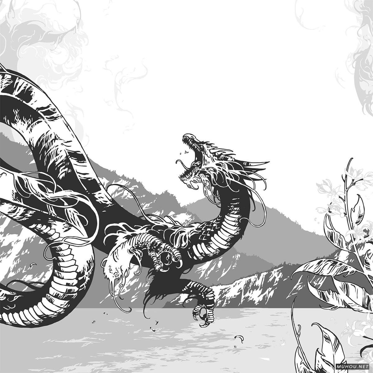 橘子树修道院手绘插画书籍封面