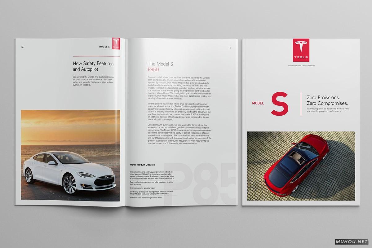 TESLA特斯拉汽车模型概念信息画册设计-Serge Mistyukevych [21P]